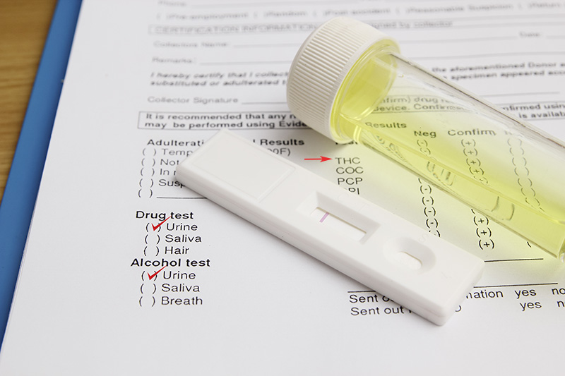 a drug test report with positive confirmation of thc presence