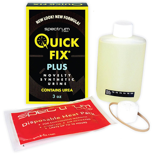 quick luck fix 6.2 synthetic urine new formula with plastic container, temperature strip and heat pads